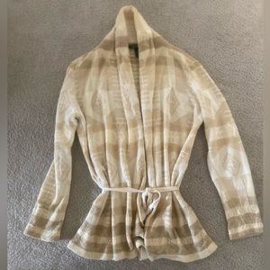 Lauren by Ralph Lauren Vintage Linen Aztec embroidered cardigan in M/L